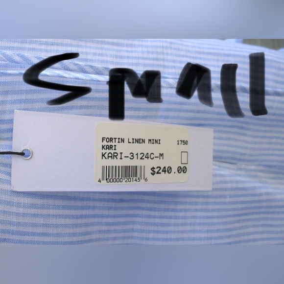 Designer Light Blue Ruffle Mini Dress - Picture 2 of 8